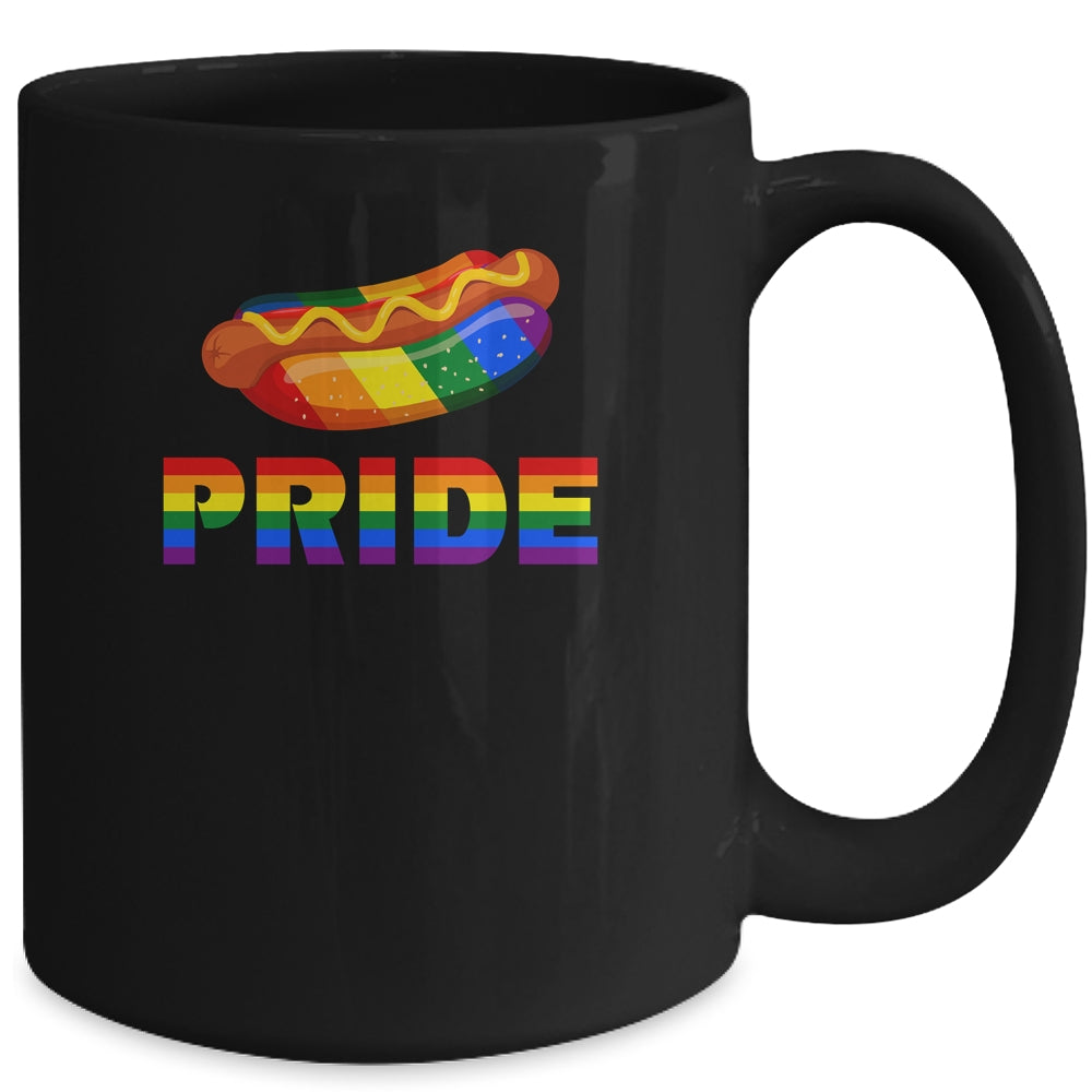 Rainbow Hotdog Fastfood LGBT Pride Gay Lesbian Colorful Love Mug Coffee Mug | Teecentury.com