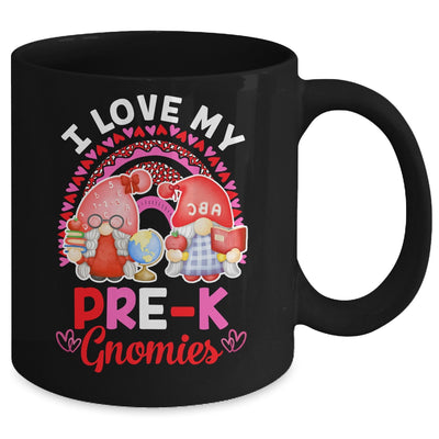 Rainbow I Love My Pre-K Gnomies Funny Valentines Day Mug Coffee Mug | Teecentury.com