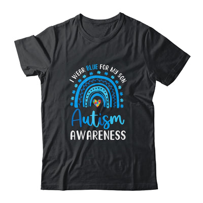 Rainbow I Wear Blue For My Son Autism Awareness Shirt & Hoodie | teecentury