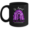 Rainbow In April We Wear Purple Epilepsy Awareness Month Mug Coffee Mug | Teecentury.com