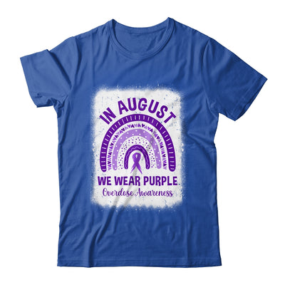 Rainbow In August We Wear Purple Overdose Awareness Month Shirt & Hoodie | teecentury