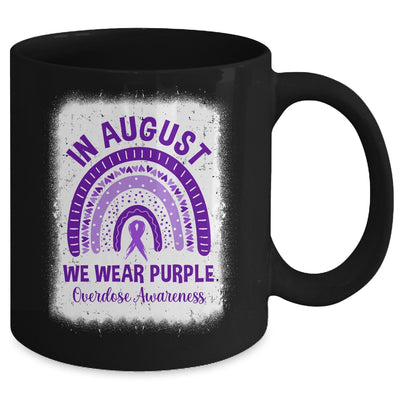 Rainbow In August We Wear Purple Overdose Awareness Month Mug | teecentury