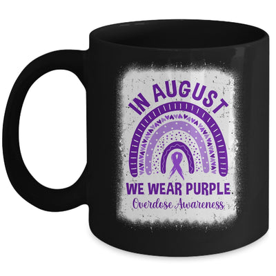 Rainbow In August We Wear Purple Overdose Awareness Month Mug | teecentury
