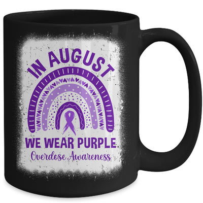 Rainbow In August We Wear Purple Overdose Awareness Month Mug | teecentury