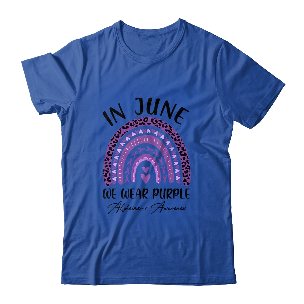 Rainbow In June We Wear Purple Alzheimers Awareness Support Shirt & Tank Top | teecentury