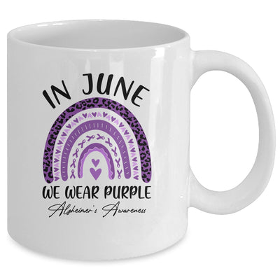 Rainbow In June We Wear Purple Alzheimers Awareness Support Mug | teecentury