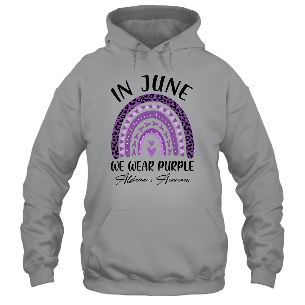 Rainbow In June We Wear Purple Alzheimers Awareness Support Shirt & Tank Top | teecentury