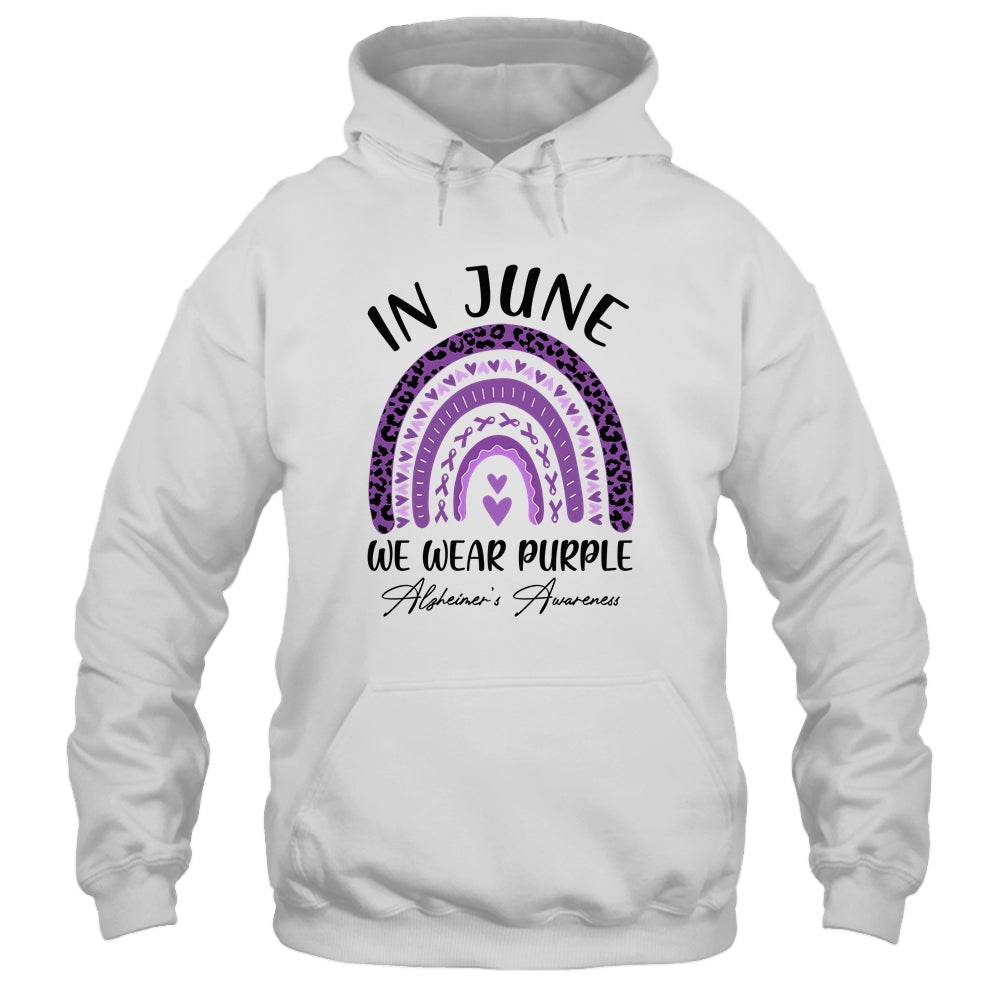 Rainbow In June We Wear Purple Alzheimers Awareness Support Shirt & Tank Top | teecentury