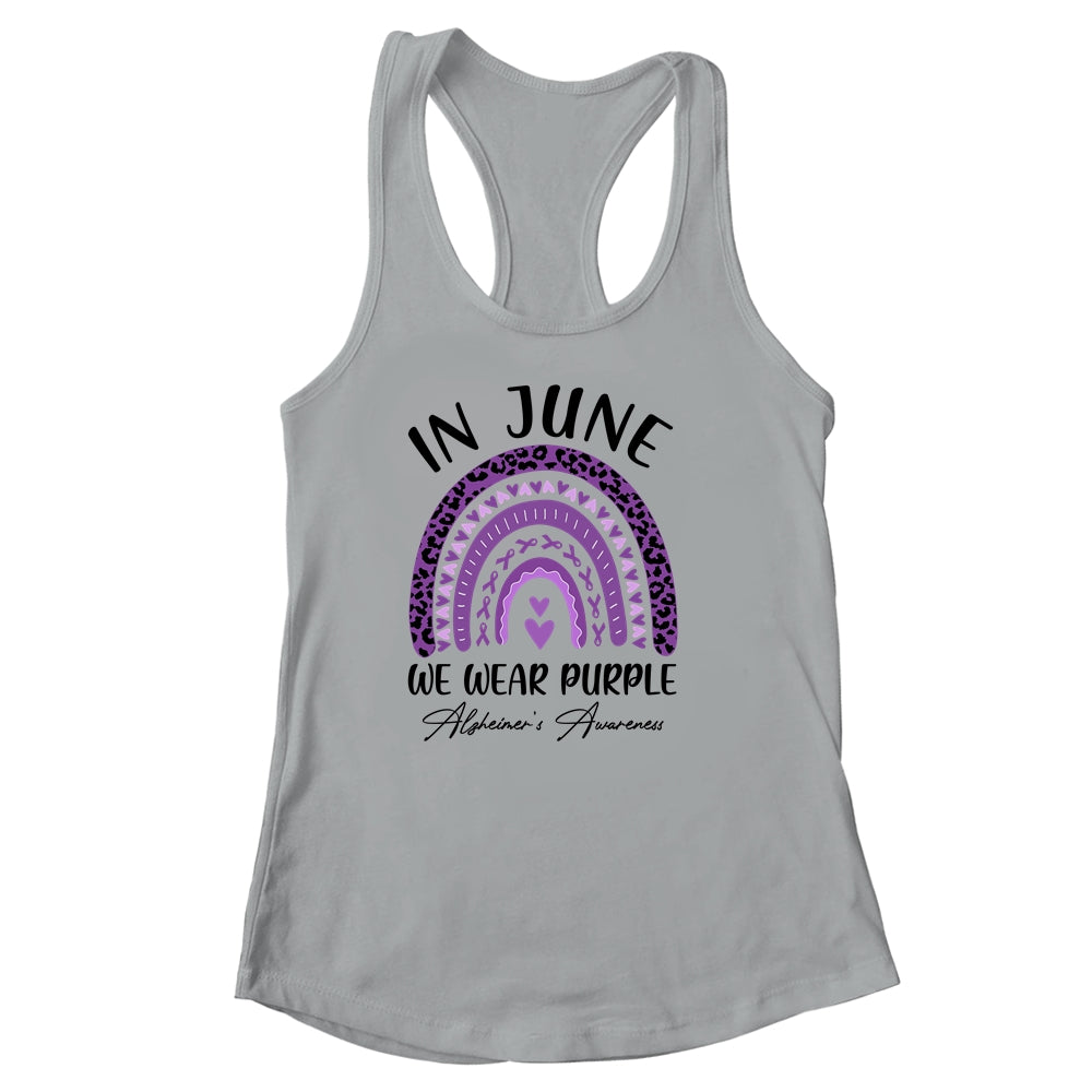Rainbow In June We Wear Purple Alzheimers Awareness Support Shirt & Tank Top | teecentury