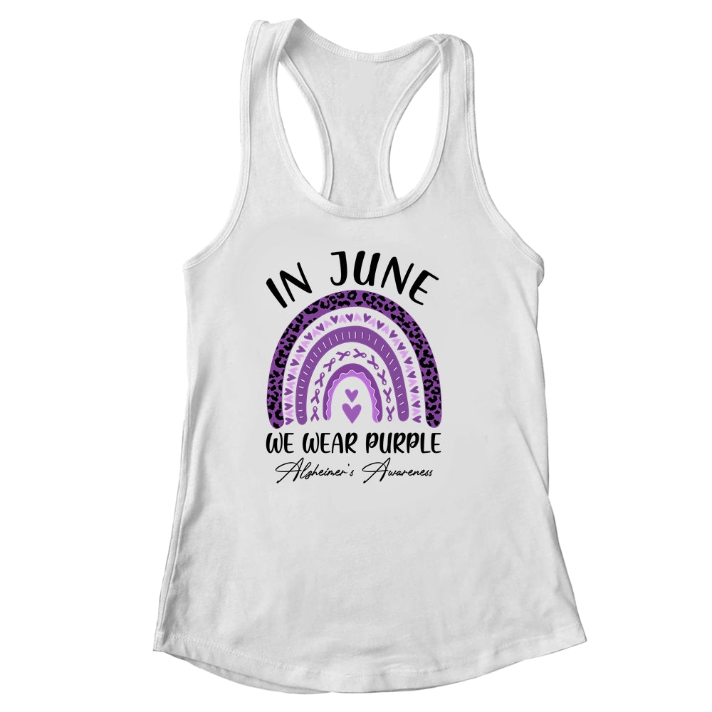 Rainbow In June We Wear Purple Alzheimers Awareness Support Shirt & Tank Top | teecentury