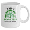 Rainbow In March We Wear Green Cerebral Palsy Awareness Mug | teecentury