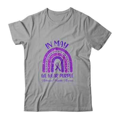 Rainbow In May We Wear Purple Autoimmune Hepatitis Awareness T-Shirt & Hoodie | Teecentury.com