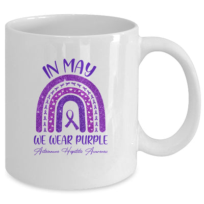 Rainbow In May We Wear Purple Autoimmune Hepatitis Awareness Mug Coffee Mug | Teecentury.com