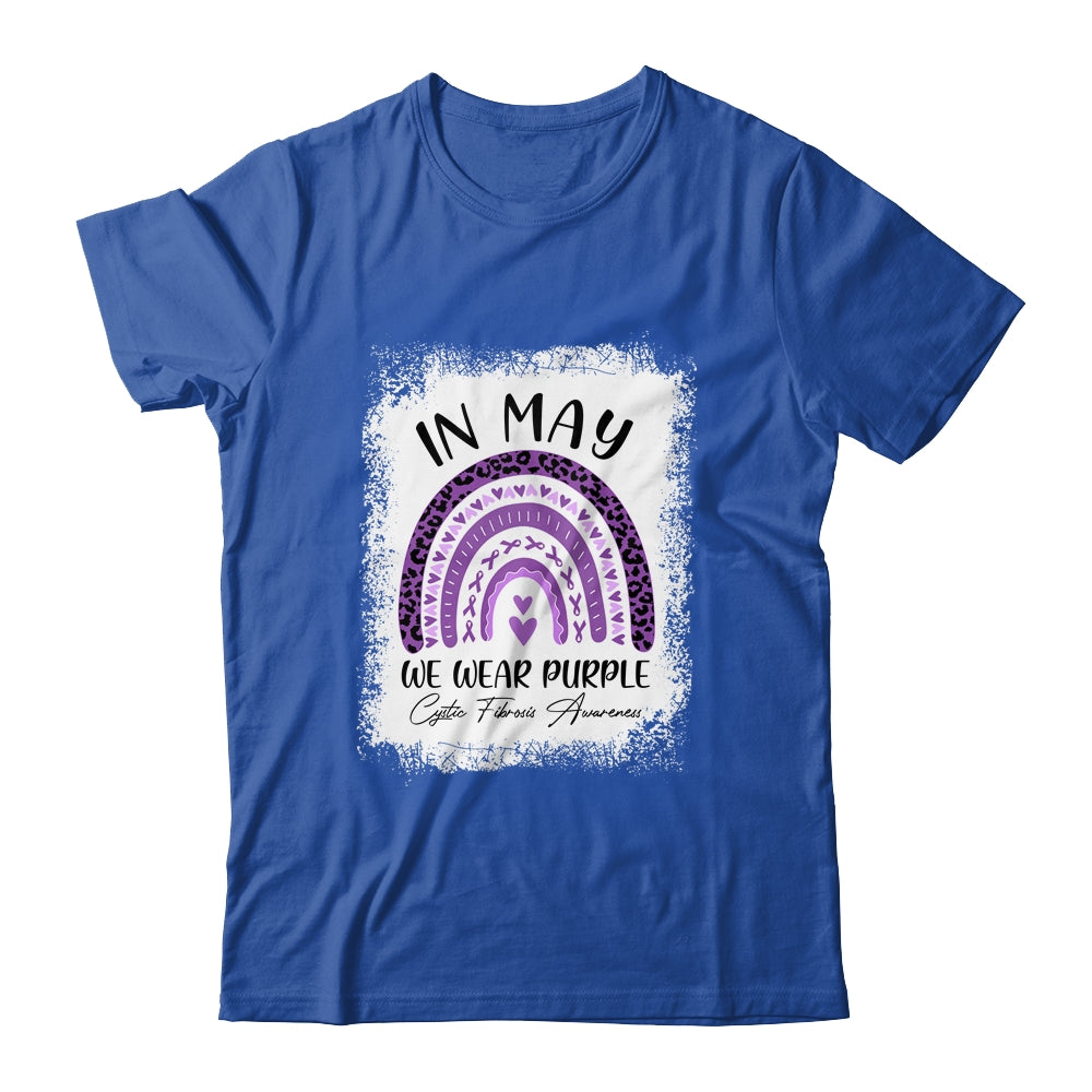 Rainbow In May We Wear Purple Cystic Fibrosis Awareness T-Shirt & Hoodie | Teecentury.com