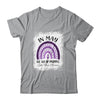 Rainbow In May We Wear Purple Cystic Fibrosis Awareness T-Shirt & Hoodie | Teecentury.com