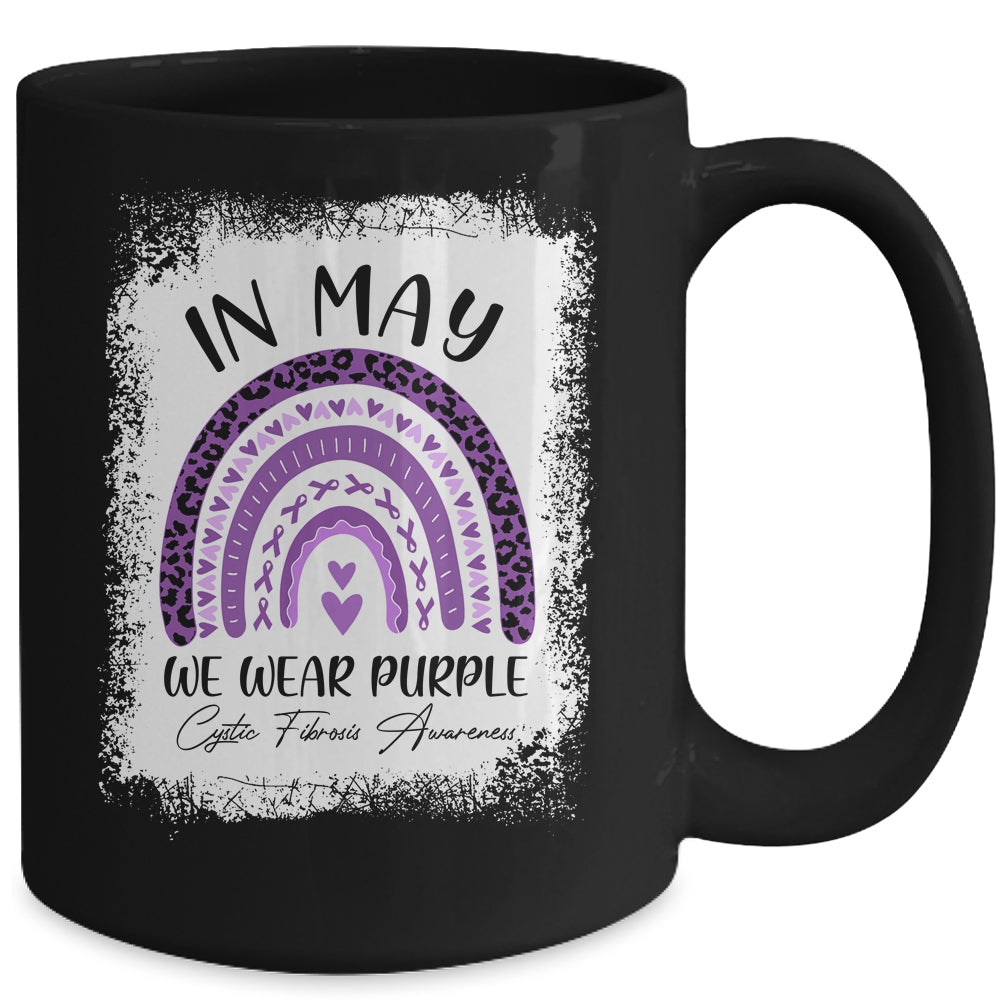 Rainbow In May We Wear Purple Cystic Fibrosis Awareness Mug Coffee Mug | Teecentury.com