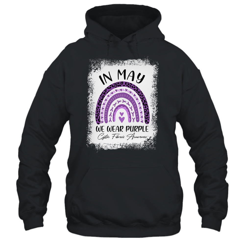 Rainbow In May We Wear Purple Cystic Fibrosis Awareness T-Shirt & Hoodie | Teecentury.com