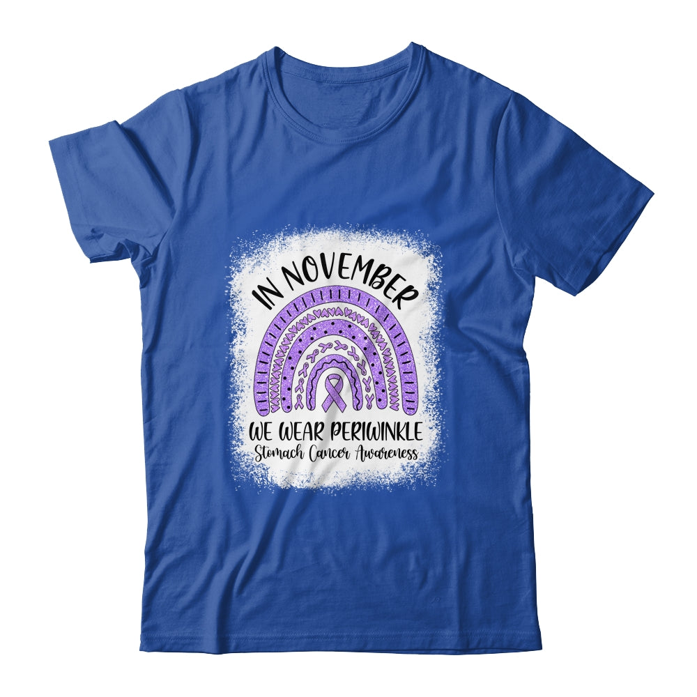 Rainbow In November We Wear Periwinkle Stomach Cancer Awareness T-Shirt & Hoodie | Teecentury.com