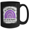 Rainbow In November We Wear Purple Pancreatic Cancer Awareness Mug Coffee Mug | Teecentury.com
