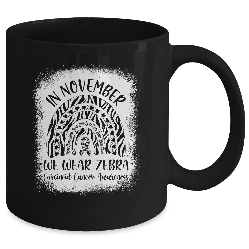 Rainbow In November We Wear Zebra Carcinoid Cancer Awareness Mug Coffee Mug | Teecentury.com