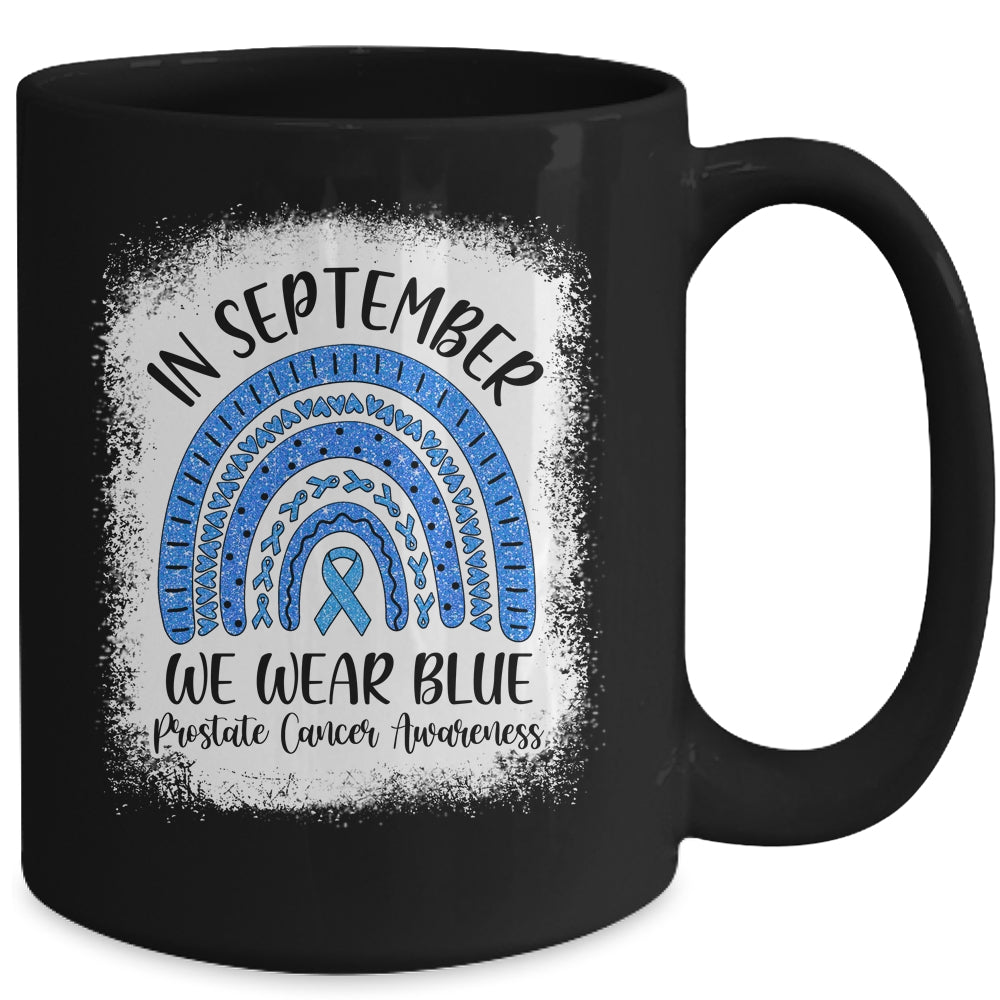 Rainbow In September We Wear Blue Prostate Cancer Awareness Mug Coffee Mug | Teecentury.com
