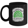 Rainbow In September We Wear Green Lymphoma Awareness Mug Coffee Mug | Teecentury.com