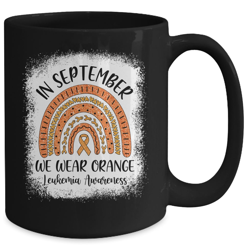 Rainbow In September We Wear Orange Leukemia Awareness Mug Coffee Mug | Teecentury.com