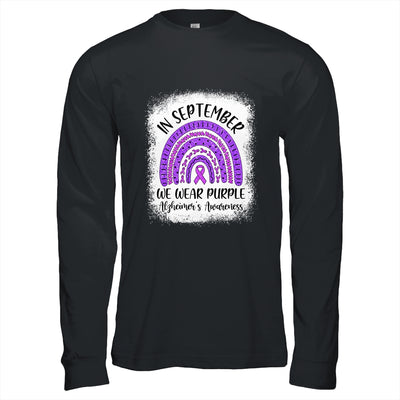 Rainbow In September We Wear Purple Alzheimer's Awareness T-Shirt & Hoodie | Teecentury.com