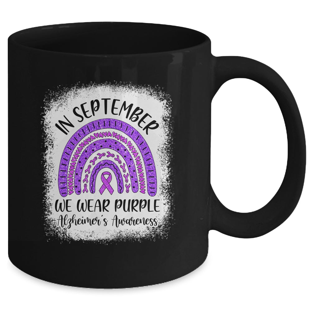 Rainbow In September We Wear Purple Alzheimer's Awareness Mug Coffee Mug | Teecentury.com