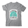 Rainbow In September We Wear Teal Ovarian Cancer Awareness T-Shirt & Hoodie | Teecentury.com
