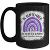 Rainbow In September We Wear Teal and Purple Suicide Prevention Awareness Mug Coffee Mug | Teecentury.com