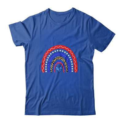 Rainbow Leopard American Flag 4th Of July For Women Girl T-Shirt & Tank Top | Teecentury.com