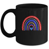 Rainbow Leopard American Flag 4th Of July For Women Girl Mug Coffee Mug | Teecentury.com