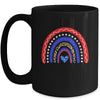 Rainbow Leopard American Flag 4th Of July For Women Girl Mug Coffee Mug | Teecentury.com