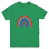 Rainbow Leopard American Flag 4th Of July Kids Boys Girls Youth Youth Shirt | Teecentury.com
