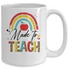 Rainbow Leopard Made To Teach Funny Teacher Back To School Mug | teecentury