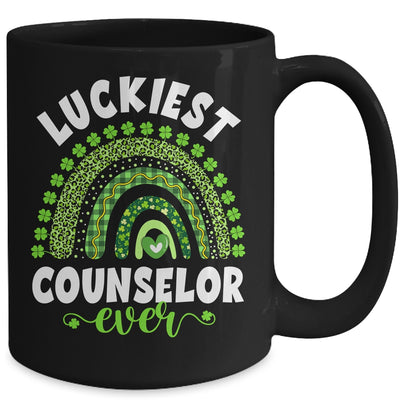 Rainbow Luckiest Counselor Ever Funny St Patricks Day Mug Coffee Mug | Teecentury.com