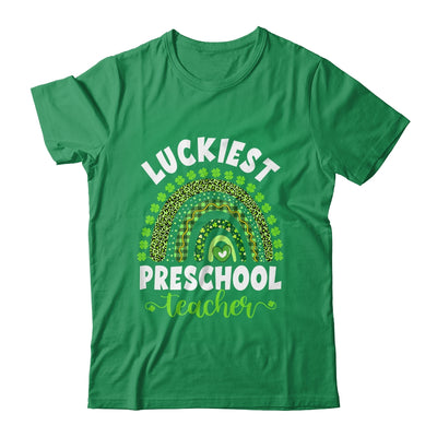 Rainbow Luckiest Preschool Teacher Ever St Patricks Day T-Shirt & Hoodie | Teecentury.com