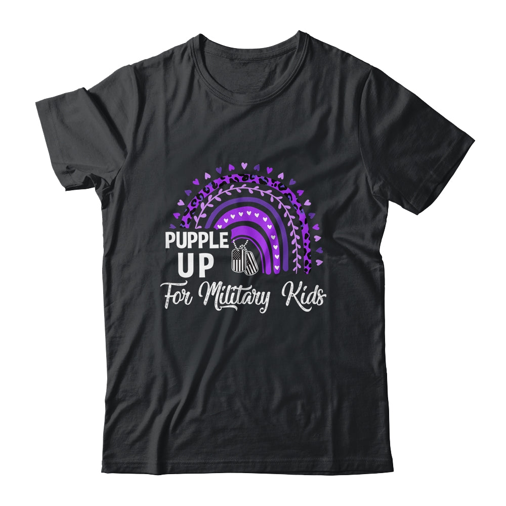 Rainbow Purple up for Military Kids Military Child Month Shirt & Hoodie | teecentury