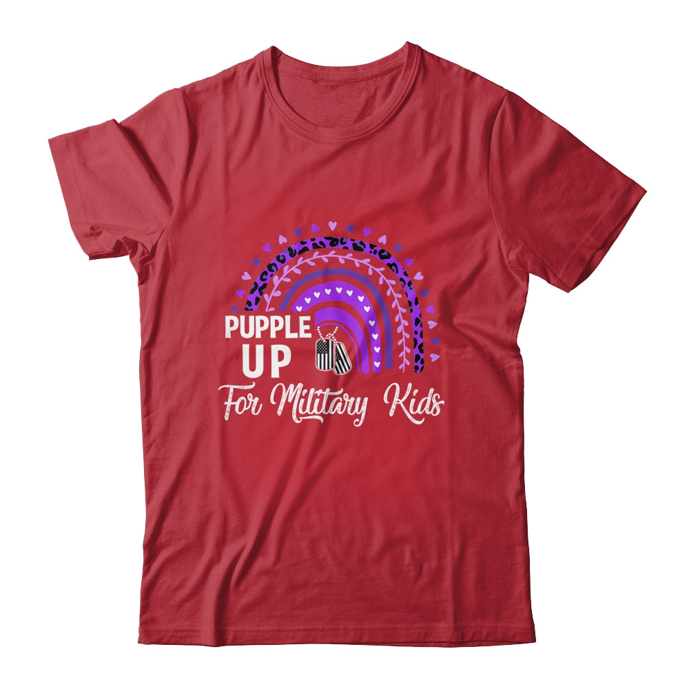 Rainbow Purple up for Military Kids Military Child Month Shirt & Hoodie | teecentury