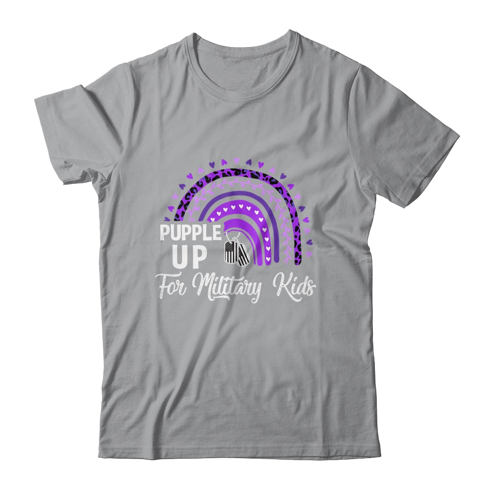 Rainbow Purple up for Military Kids Military Child Month Shirt & Hoodie | teecentury