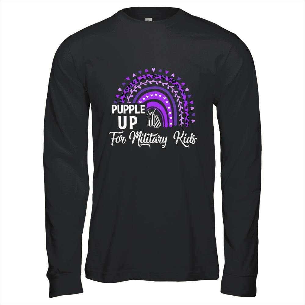 Rainbow Purple up for Military Kids Military Child Month Shirt & Hoodie | teecentury