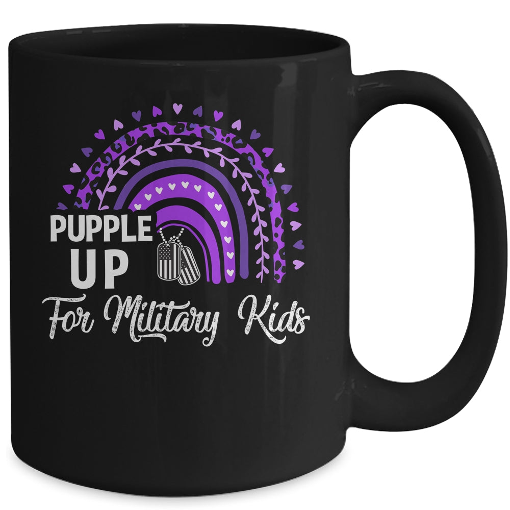 Rainbow Purple up for Military Kids Military Child Month Mug | teecentury