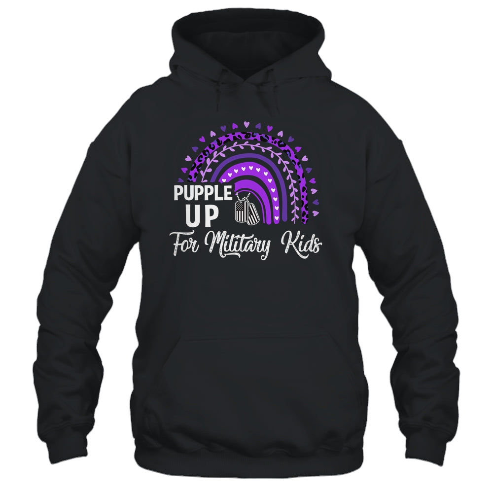 Rainbow Purple up for Military Kids Military Child Month Shirt & Hoodie | teecentury