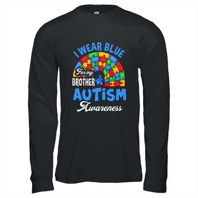Rainbow Puzzle I Wear Blue For Brother Autism Awareness Shirt & Hoodie | teecentury
