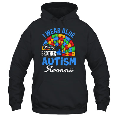 Rainbow Puzzle I Wear Blue For Brother Autism Awareness Shirt & Hoodie | teecentury