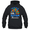 Rainbow Puzzle I Wear Blue For Son Autism Awareness Shirt & Hoodie | teecentury