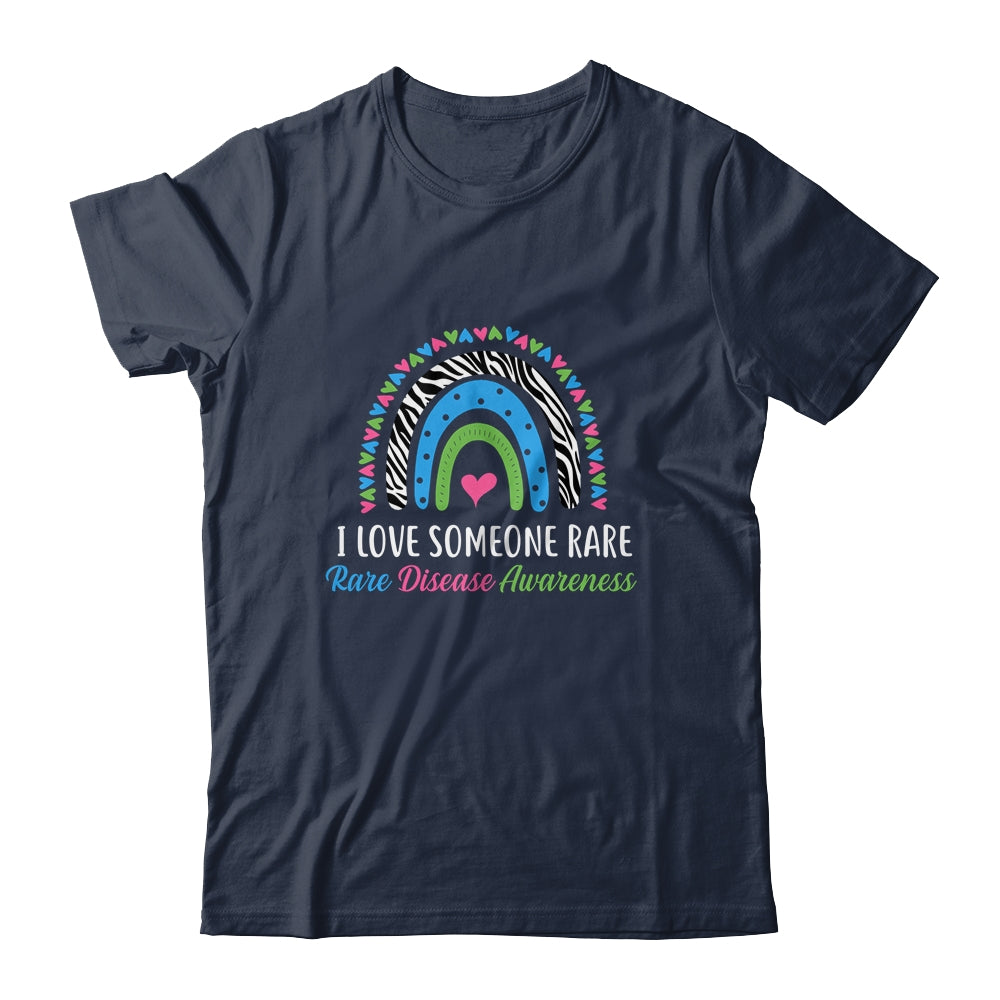 Rainbow Rare Disease Awareness I Love Someone Rare Ribbon T-Shirt & Tank Top | Teecentury.com