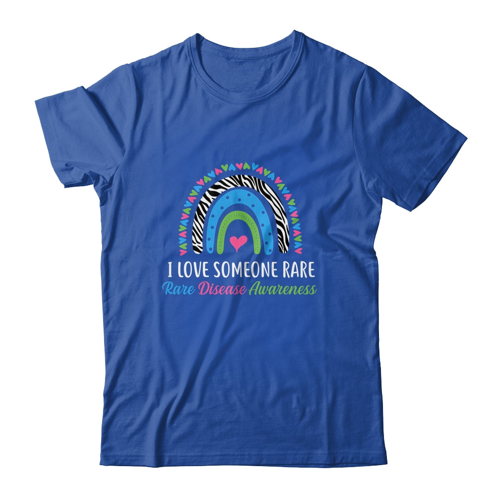 Rainbow Rare Disease Awareness I Love Someone Rare Ribbon T-Shirt & Tank Top | Teecentury.com