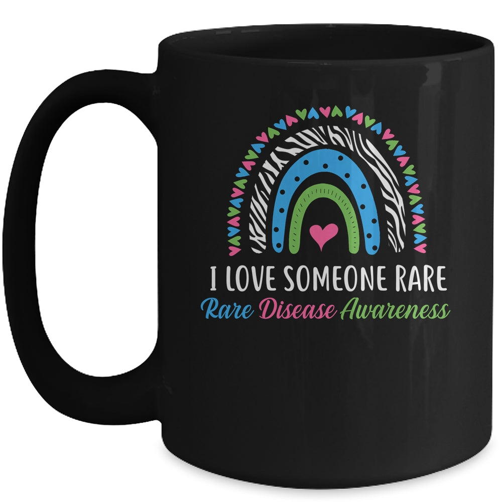 Rainbow Rare Disease Awareness I Love Someone Rare Ribbon Mug Coffee Mug | Teecentury.com